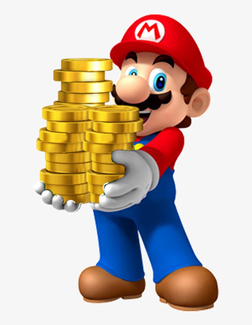 Mario Kart 8 Deluxe Mario Wiki - Super Mario With Coins, transparent png #4477664