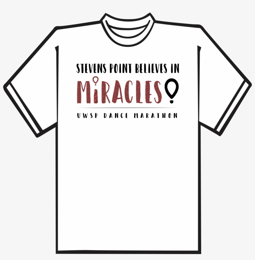 Uwsp Dance Marathon T-shirt With Red Glitter - T-shirt, transparent png #4478058