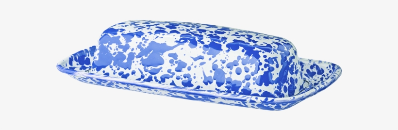 Blue Splatter Butter Dish - Serving Tray, transparent png #4478173