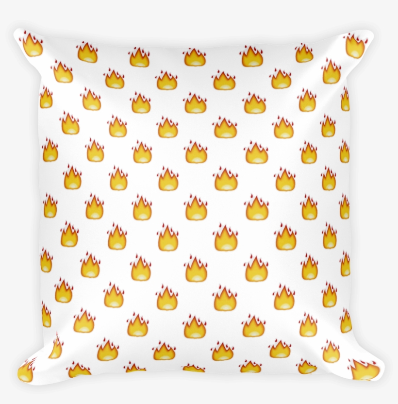 Emoji Pillow - Fire-just Emoji - Yastık Kırlent Siyah Beyaz, transparent png #4478792