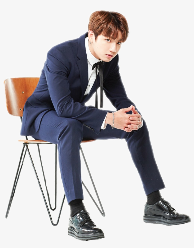 Report Abuse - Jungkook Sitting On Chair, transparent png #4478935