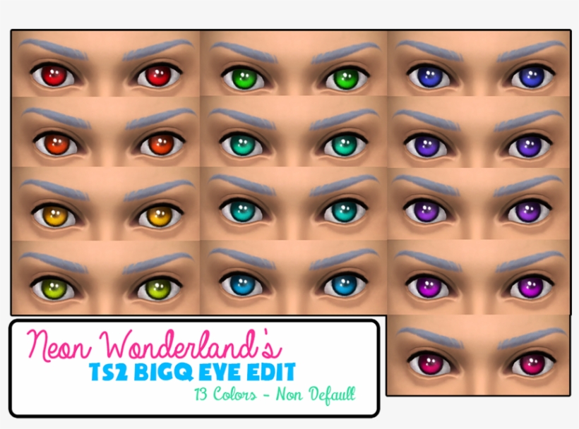 My Sims 4 Blog - Sims 4 Neon Eyes, transparent png #4481924