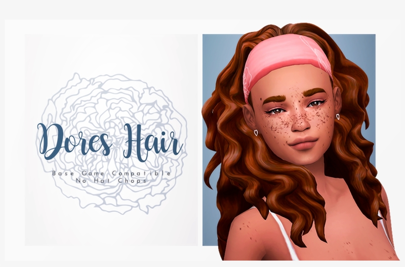 Dores Hair - Sims 4 Maxis Match Headband, transparent png #4482432