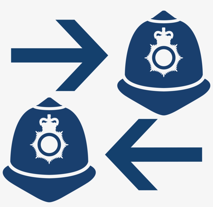 Police Officer Transfers - Uk Policeman Hat Clipart, transparent png #4484065
