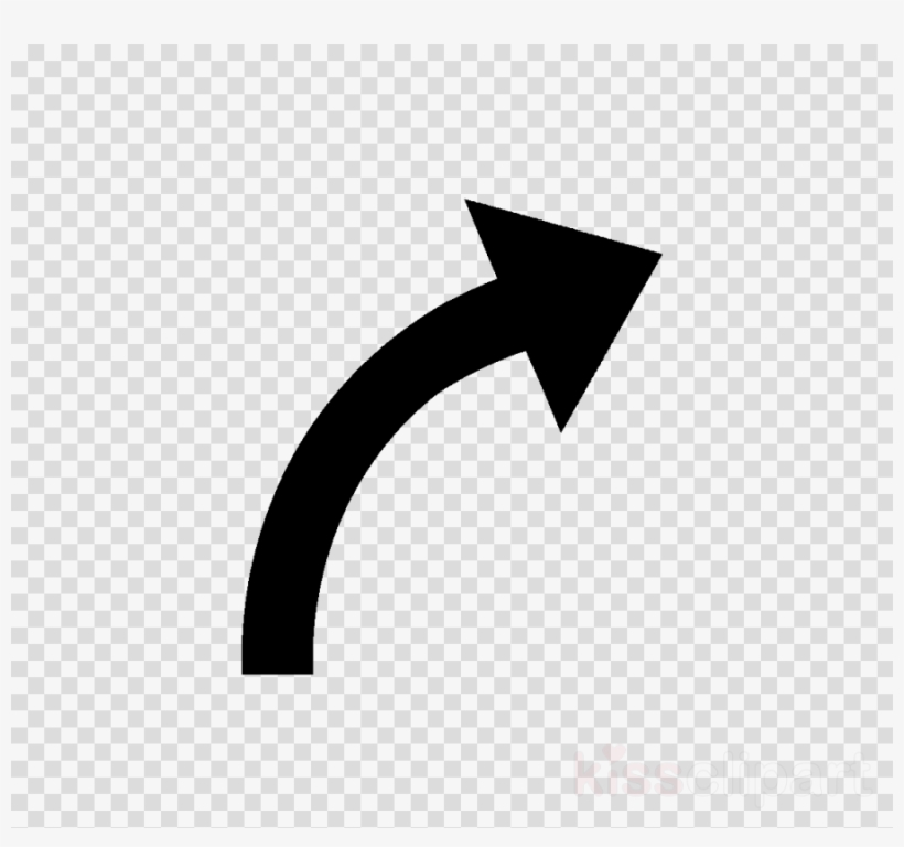 Curved Black Arrows Clipart Curve Arrow Clip Art - Fleche Courbe Png, transparent png #4485237