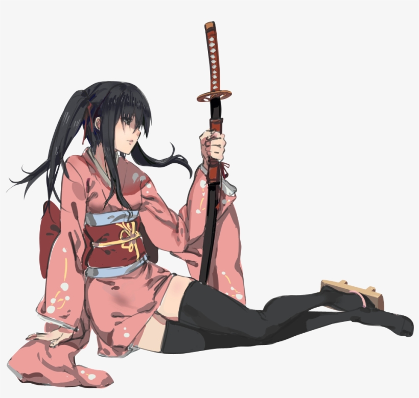 Resized To 89% Of Original - Аниме Девушки С Катаной, transparent png #4485757