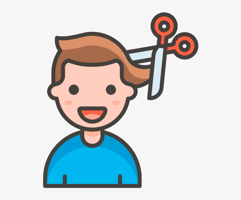 Man Getting Haircut Emoji - Icon Corte De Cabelo Png, transparent png #4486205