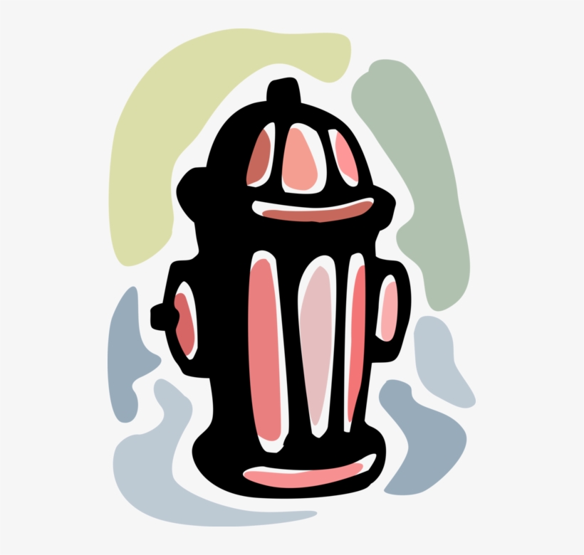Vector Illustration Of Fire Hydrant Connects Firefighters, transparent png #4487968