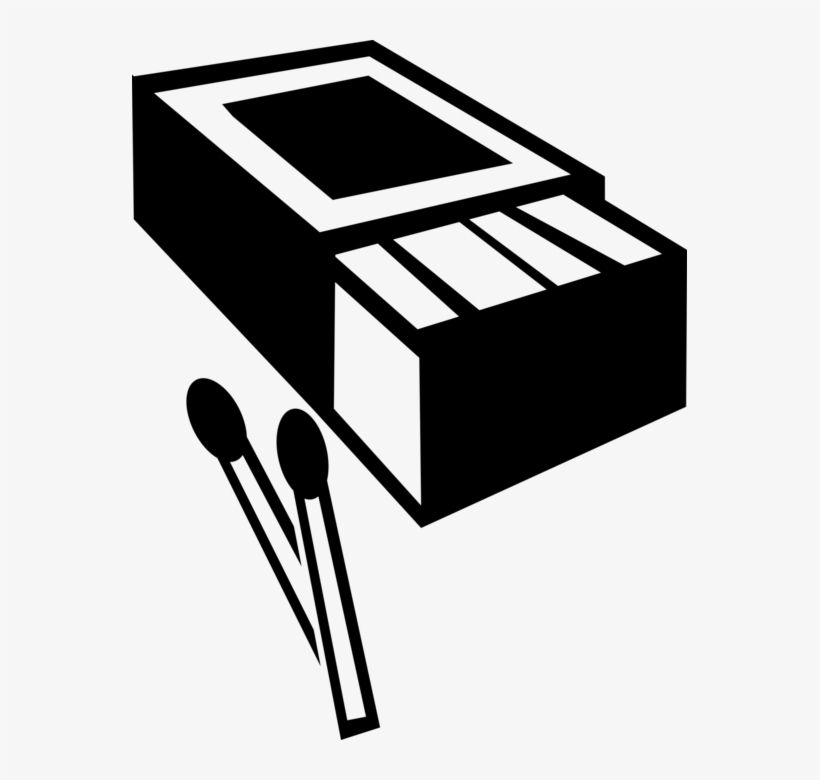 Vector Illustration Of Book Of Sulphur Matches Match, transparent png #4488034