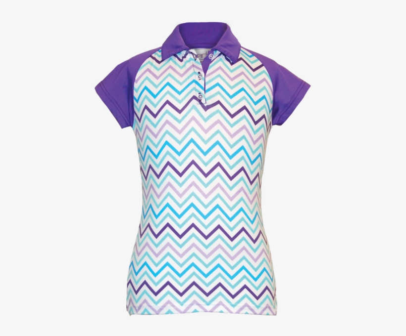 Garb Girl's Pippa Chevron Print Polo - Clothing, transparent png #4488036