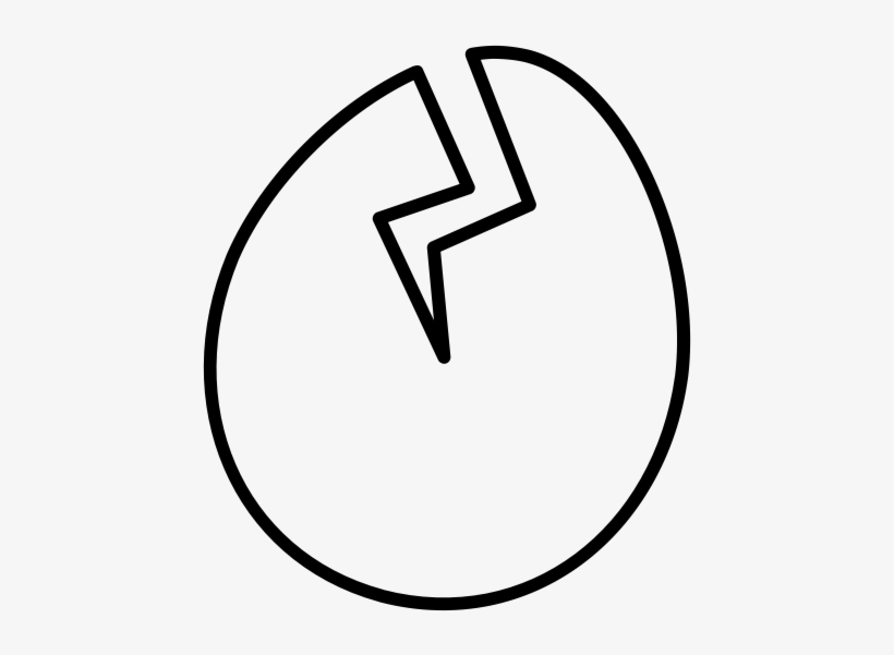 Cracked Egg Rubber Stamp - Rubber Stamping, transparent png #4489519