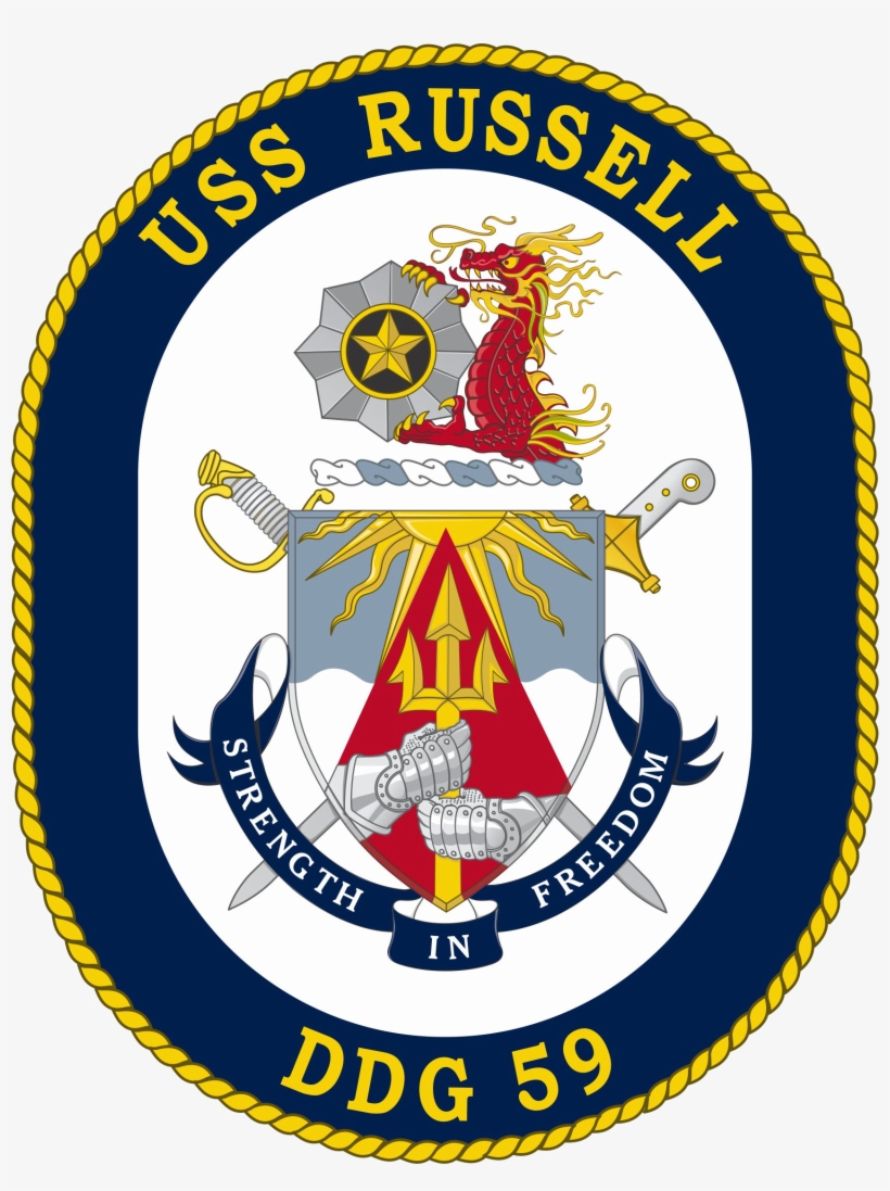 Uss Russell Ddg-59 Crest - Uss Mccampbell Crest, transparent png #4489615