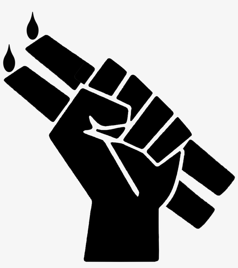 Black And White Shabbos Candles Png - Black Power Fist Png, transparent png #4490411
