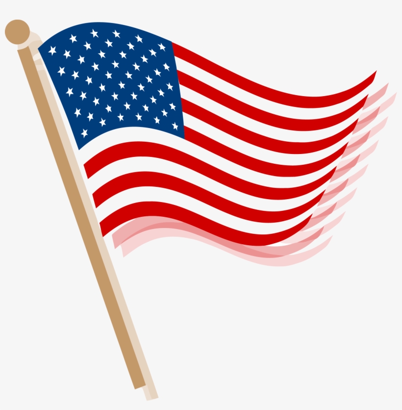 Usa Flag Clip Art Png Picture Library Library - Memorial Day Flag Clip Art, transparent png #4490539