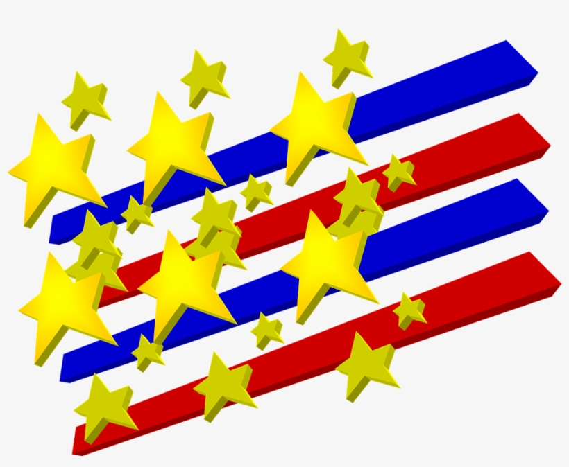 Cartoon American Flag Free Illustration Flag Transparent - Cartoon American Flag Transparent, transparent png #4490642