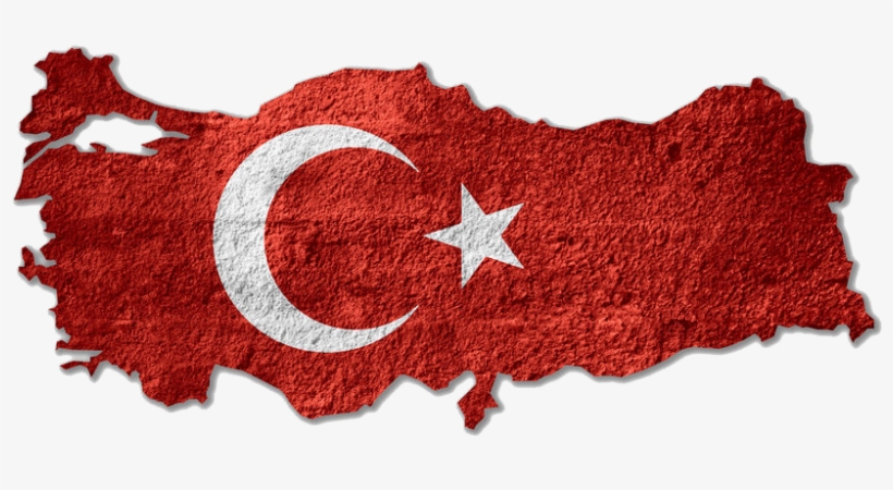 Turkey Flag Map - Flag Of Turkey, transparent png #4491247