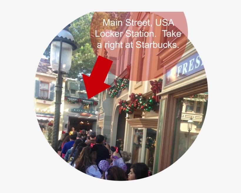 Tips For Surviving Christmas At Disneyland Includes - The Lockers, transparent png #4492479