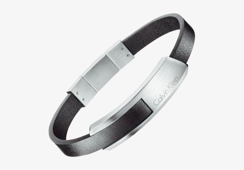 Stainless Steel Bracelet - Calvin Klein Bracelets, Calvin Klein, Cuir, Argent, transparent png #4493232