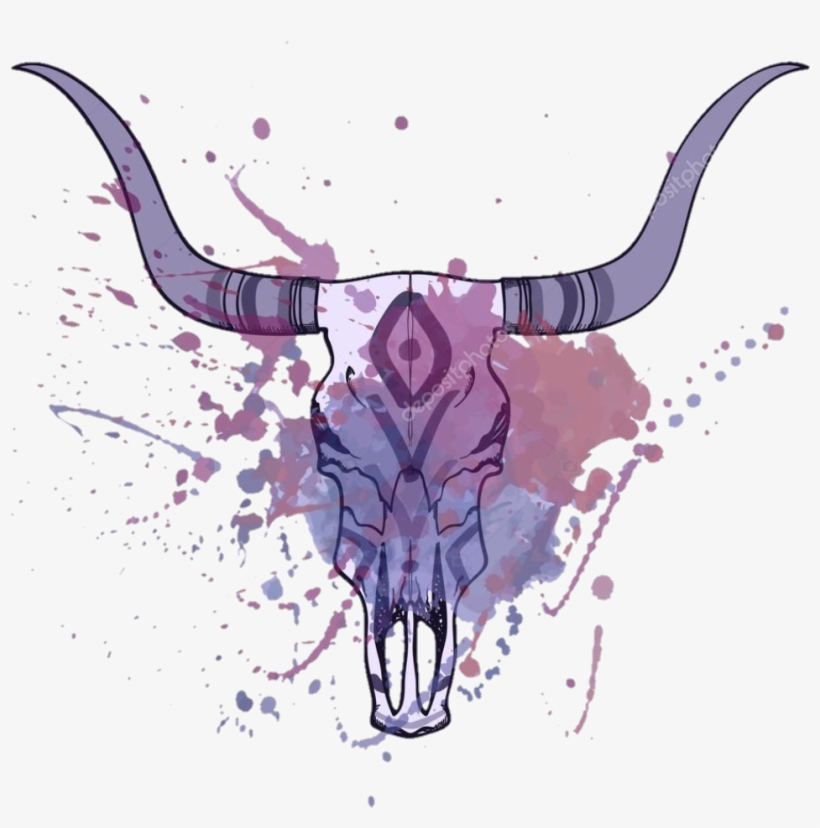 Satan Paint Tumblr Purple Sticker Orisitreal Png Cow - Purple Headdress Oval Ornament, transparent png #4493960