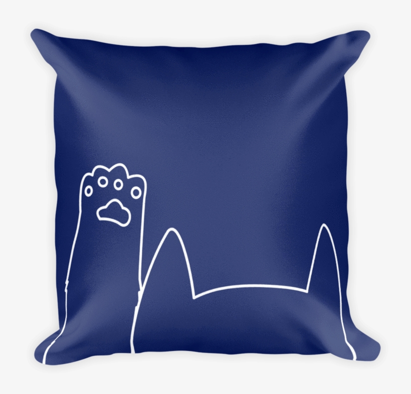 Minimalist Cat Vibrant, Soft And Stylish Square Pillows - Throw Pillow, transparent png #4494499