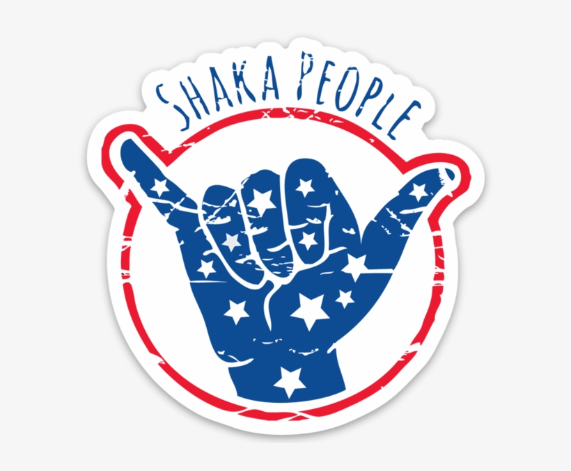 American Shaka Sticker, transparent png #4494909