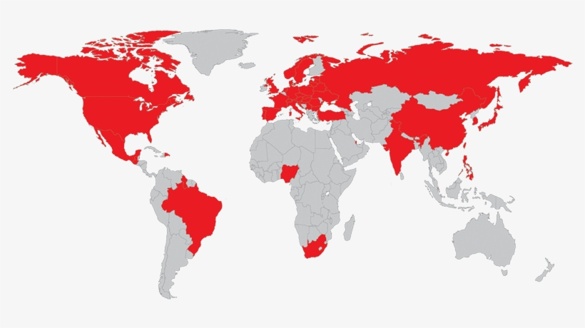 Floorcurl Is Growing Globally Where Will It Be Played - World Map Stencil Hd, transparent png #4495109