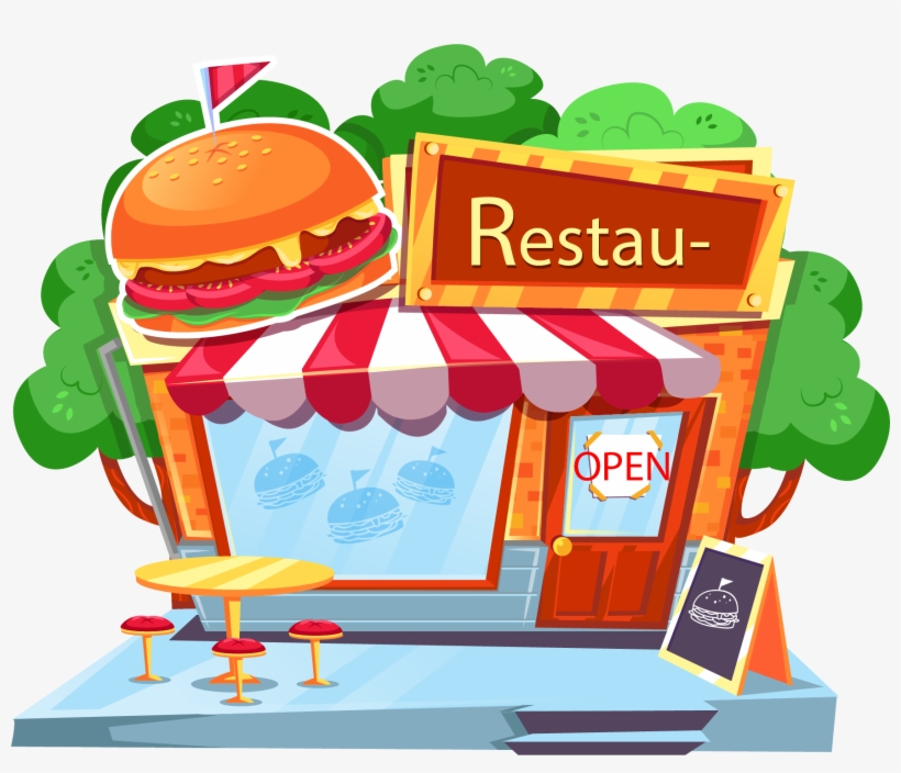 Hamburgers Clipart Burger Restaurant - Hamburger Shop Png, transparent png #4495850