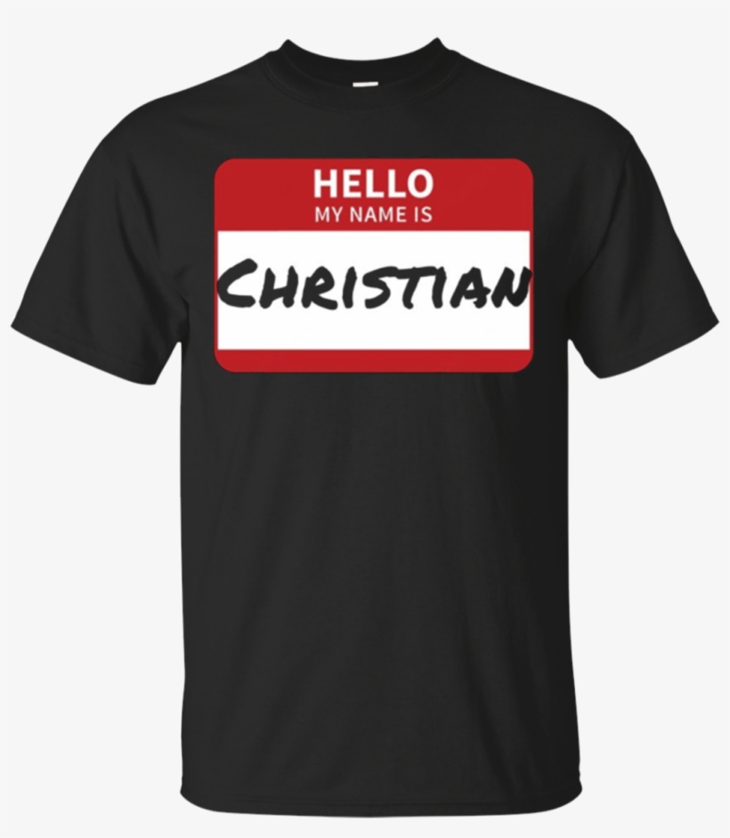 Christian Name Tag Shirt Hello My Name Is Sticker - Scott Frost T Shirt, transparent png #4496028