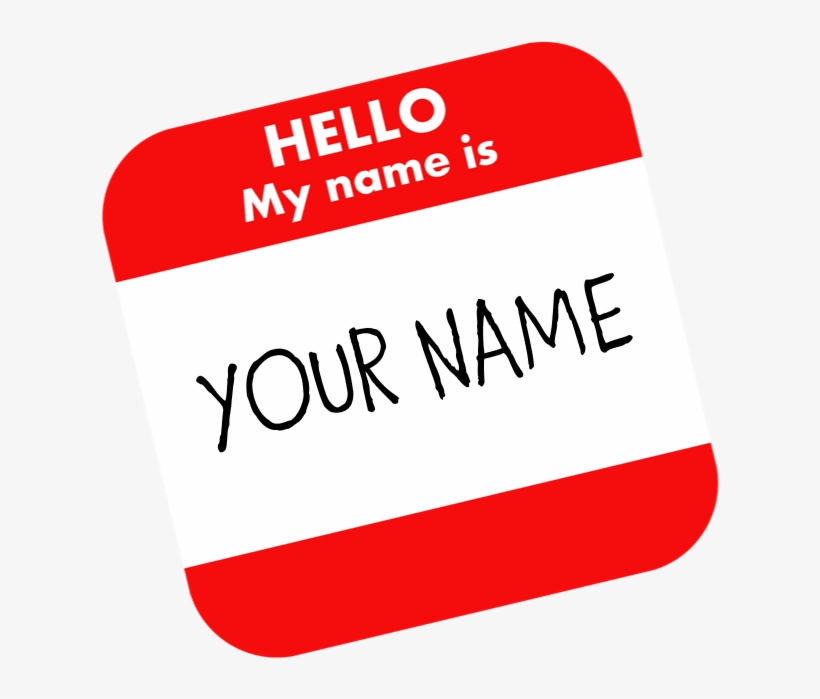 Custom Red Name Tag Bib - Because I'm Insert Name Rectangle Magnet, transparent png #4496100