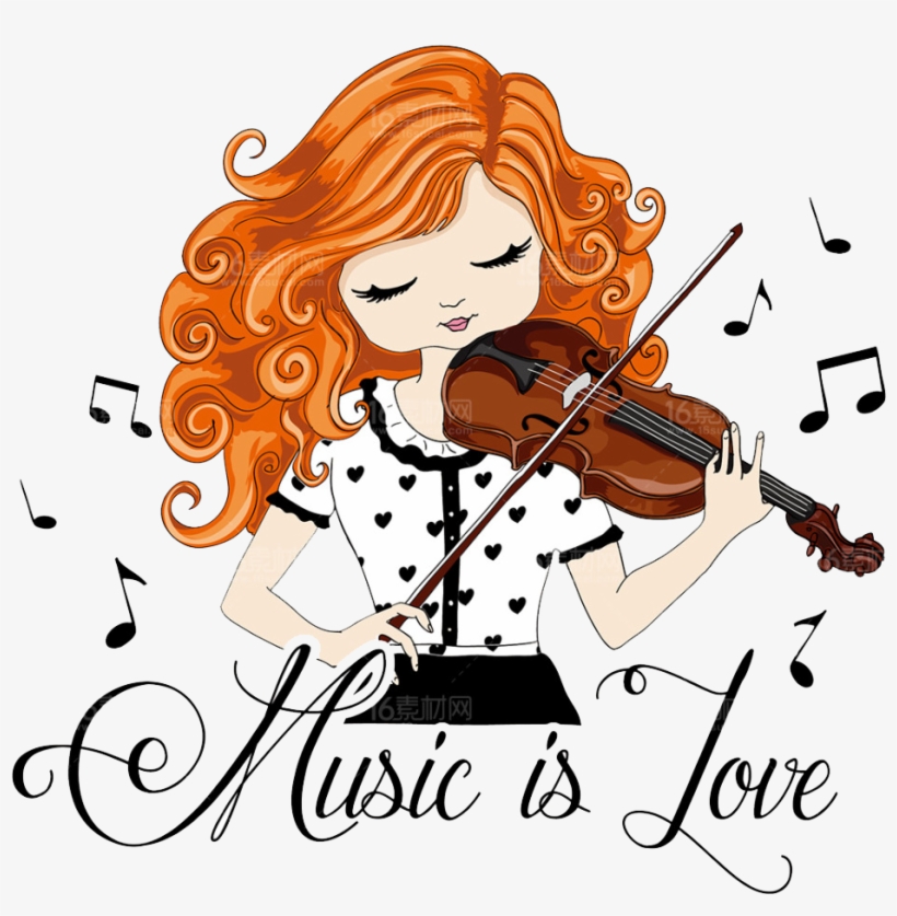 Vector Transparent Download Violin Drawing Illustration - Girl Playing Violin Drawings, transparent png #4496424