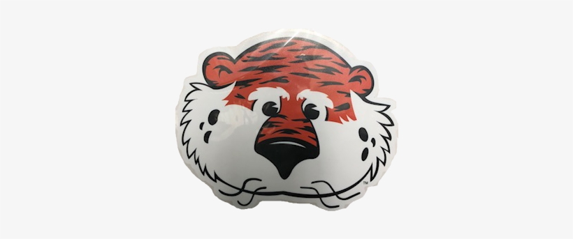 Aubie Mascot Face Decal - Aubie The Tiger, transparent png #4496921