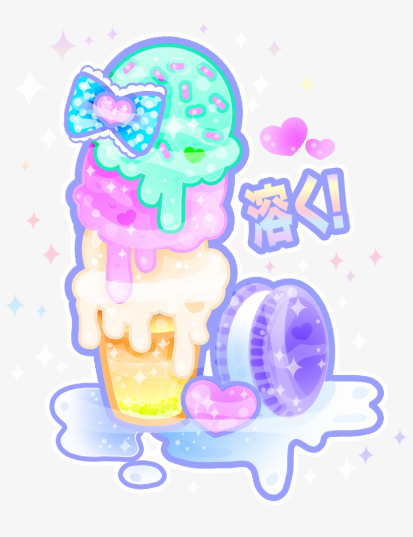 Kawaii Icecream Oreo Pastel Goth Yami Pastelgoth Freeto, transparent png #4497761