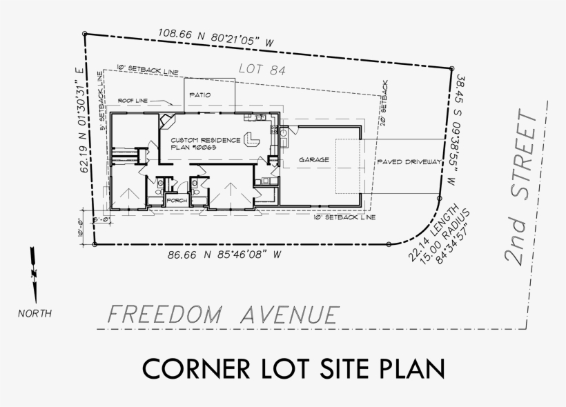 Single Level House Plans, Corner Lot House Plans, - House, transparent png #4498422