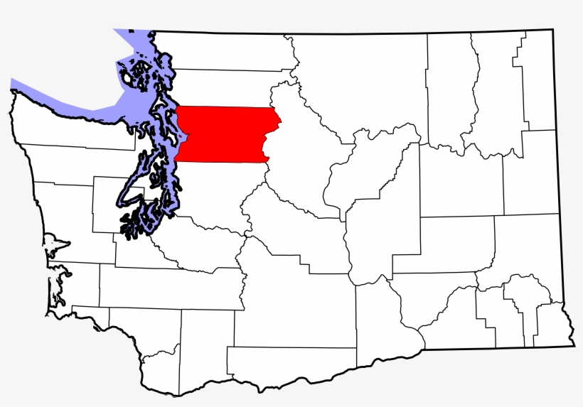 Map Of Washington Highlighting Snohomish County - Spokane County, transparent png #4498440
