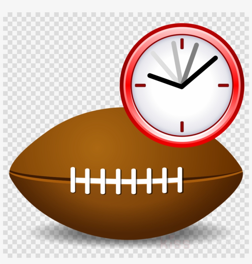 American Football Clipart Nfl Super Bowl Green Bay - American Football Clock, transparent png #4499040