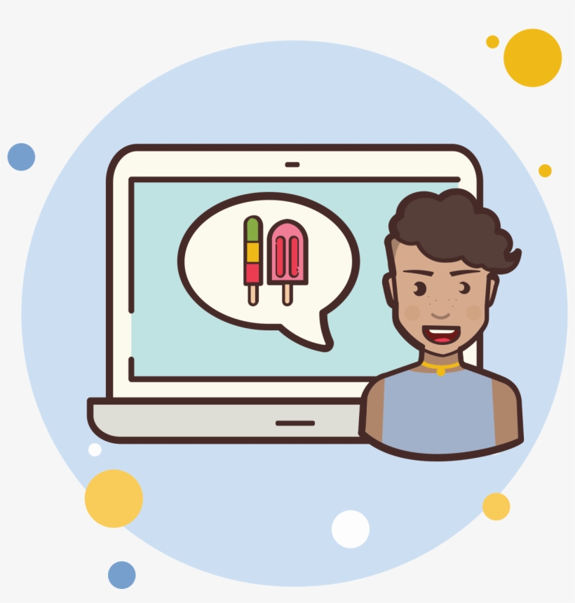 Laptop Ice Cream Icon - Icon, transparent png #4499043