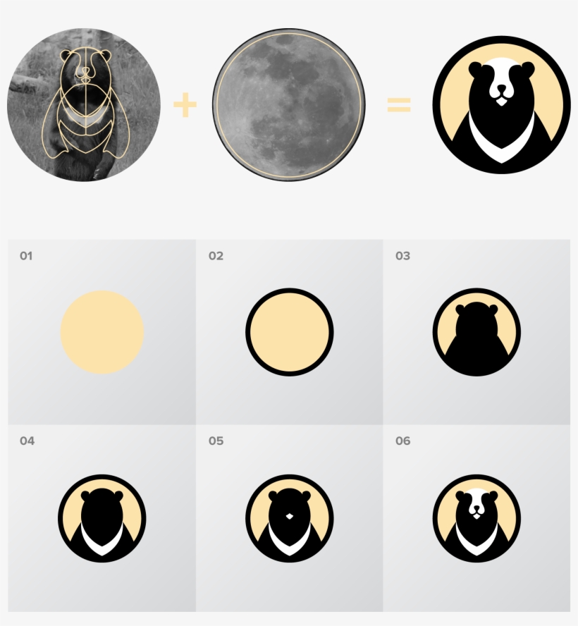 Moon Bear Design Studio Logo Construction - Design, transparent png #4499532