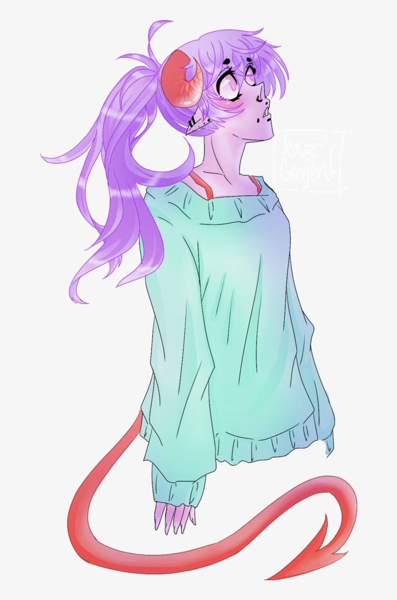 Pastel Goth Demon By - Pastel Demon Anime Boy, transparent png #450333