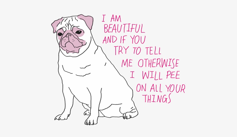 Наклейка Бульдог / Цитата Png - Body Positivity Quotes, transparent png #450373