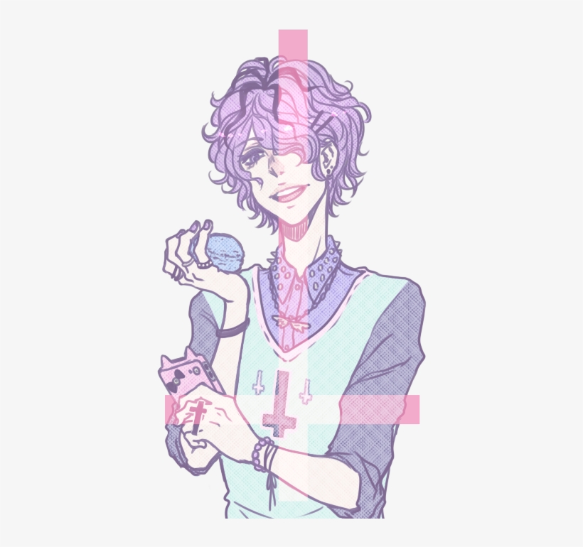 Ραѕтєℓ Gσтн † Boy ^u^ ♥♥ - Pastel Anime Boy Drawing, transparent png #450467
