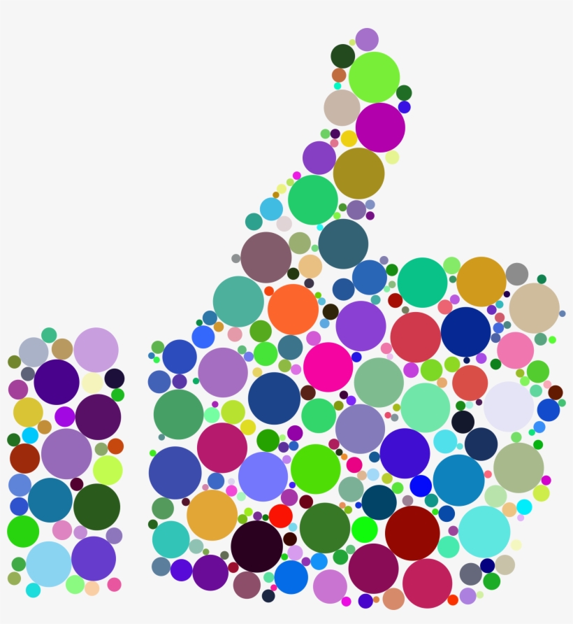 This Free Icons Png Design Of Colorful Thumbs Up Circles, transparent png #450946