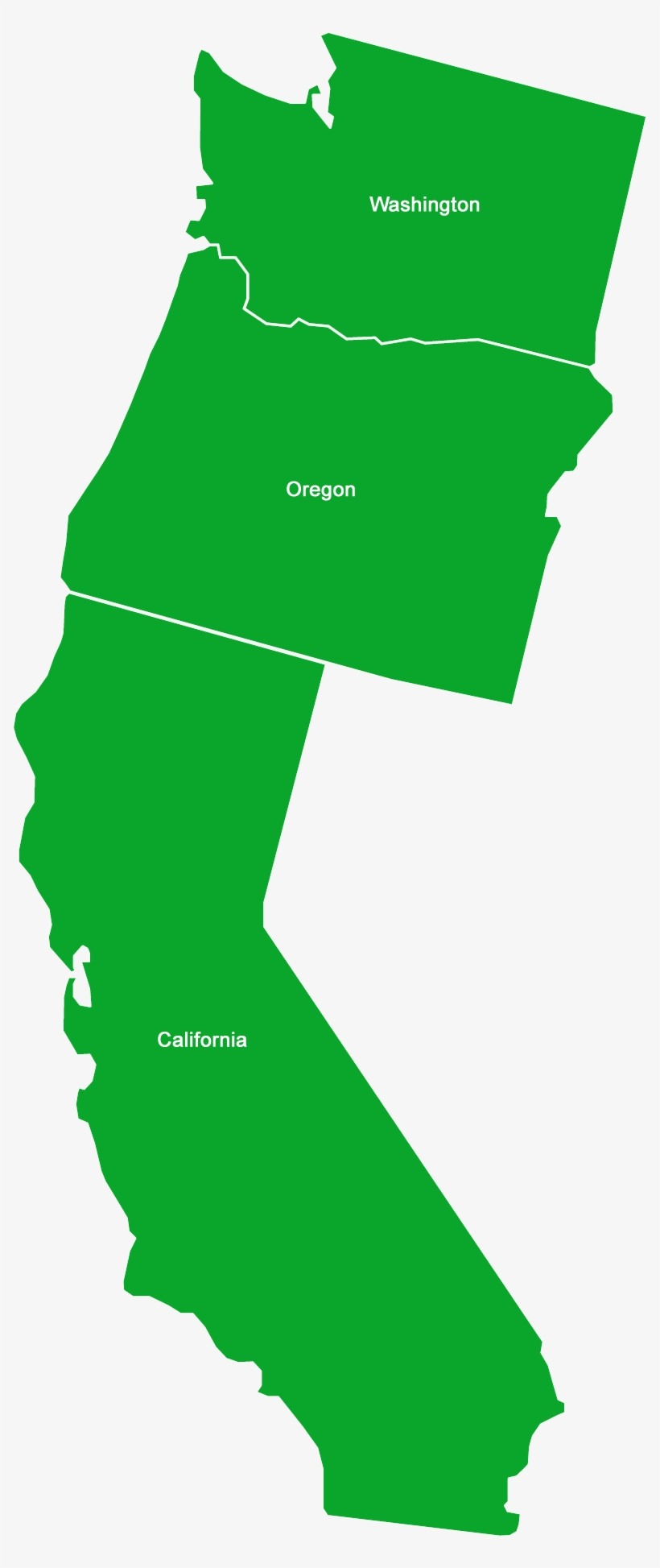 West Coast States Outline, transparent png #451423