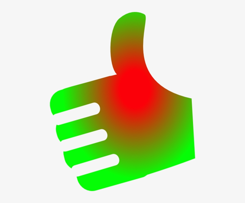 How To Set Use Thumb Up Red-green No Background Clipart, transparent png #451567