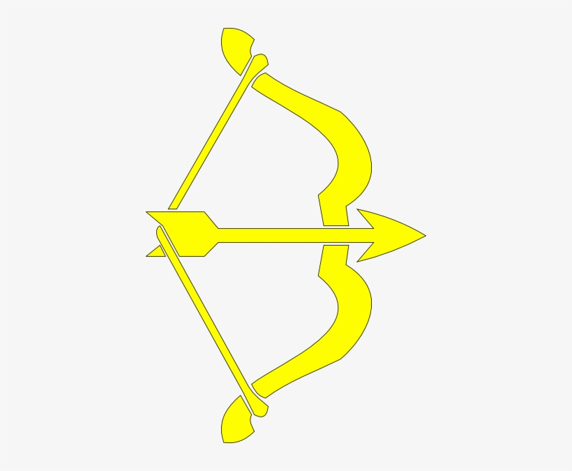 Gold Bow And Arrow Clip Art - Hawkeye Symbol, transparent png #451626