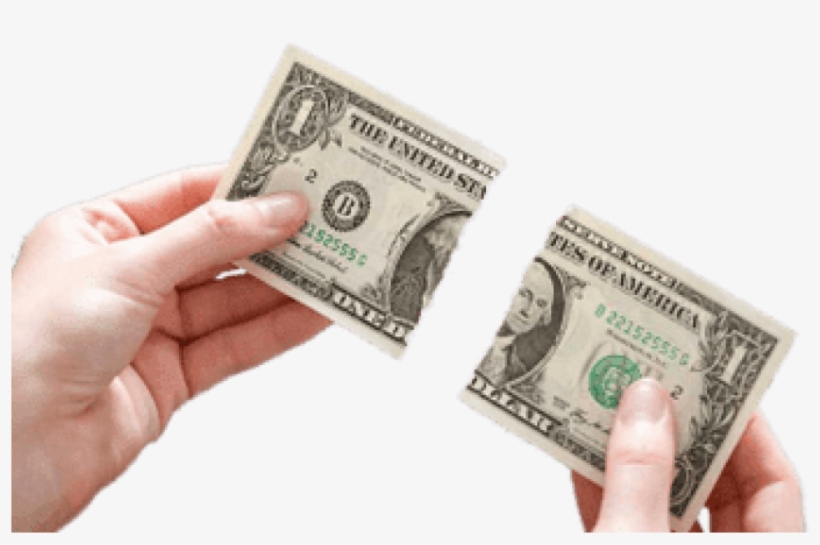 Dollar Bill Ripped In Two - Dollar Bill, transparent png #451708