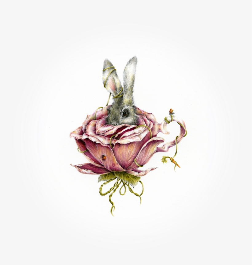 Home - Courtney Brims - Rabbit In Flower Tattoo, transparent png #451810