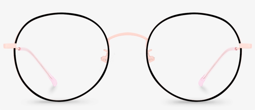 Front View Of Pantera Oval Glasses Made From Black - Circle, transparent png #452334