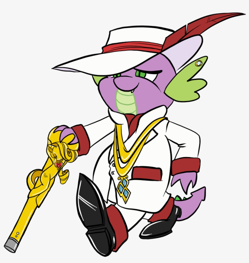 Bunnimation, Cane, Clothes, Dragon, Feather, Hat, Male, - Spike Pimp My Little Pony, transparent png #452435