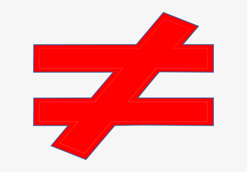 Not Equal To Clip Art At Clker - Does Not Equal Sign Red, transparent png #452940