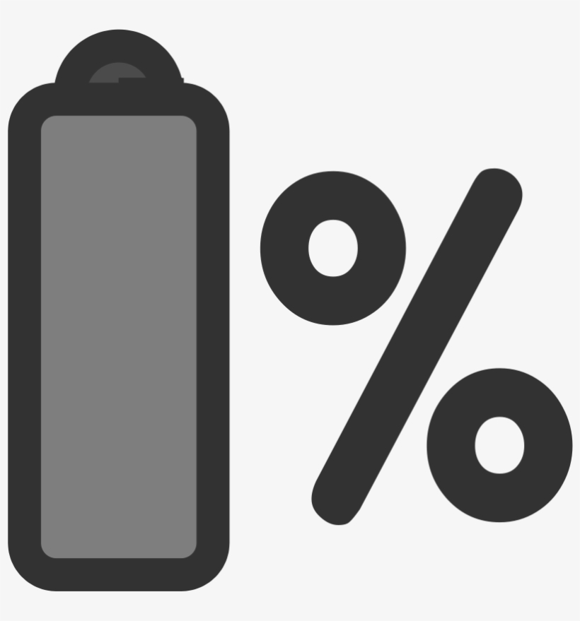 Flat, Laptop, Battery, Theme, Percentage, Icon - Battery Percentage Icon Png, transparent png #453689